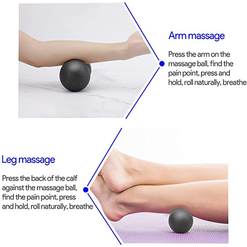 Fascia ball yoga foam roller peanut ball sæt pilates block gym fitness til ryg og fod afslapning cervikal rygsøjle rehabilitering