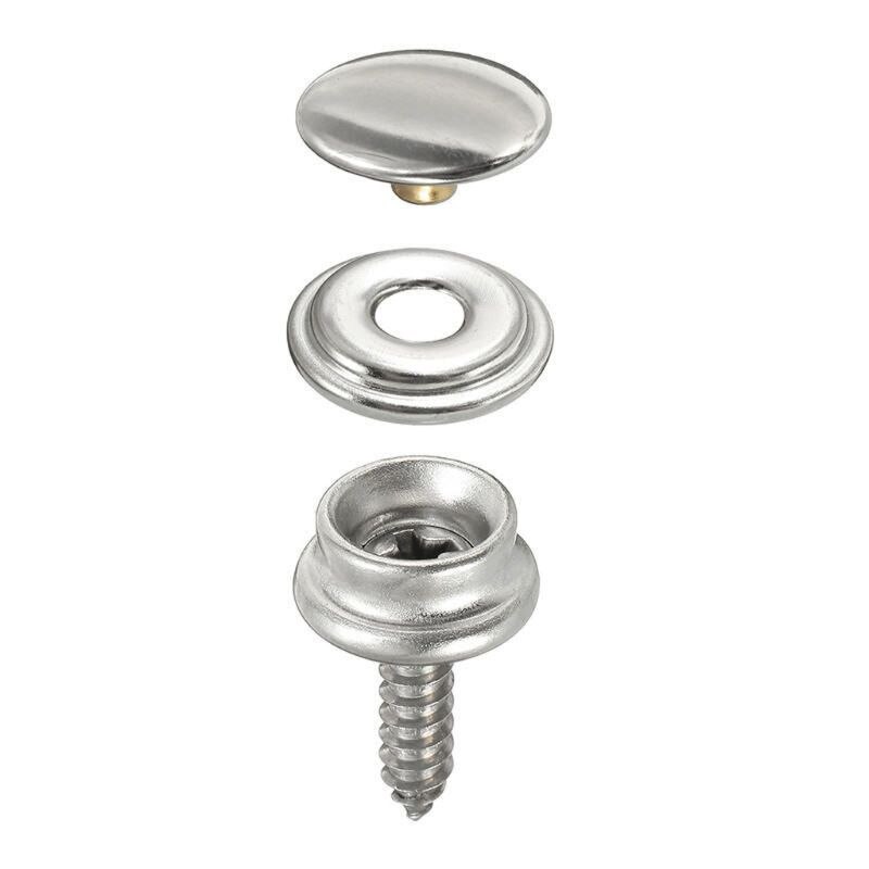 10 sets roestvrijstalen drukknopen voor tent, jacht, boot, canvas hoes, gereedschap, stopcontacten, knoppen