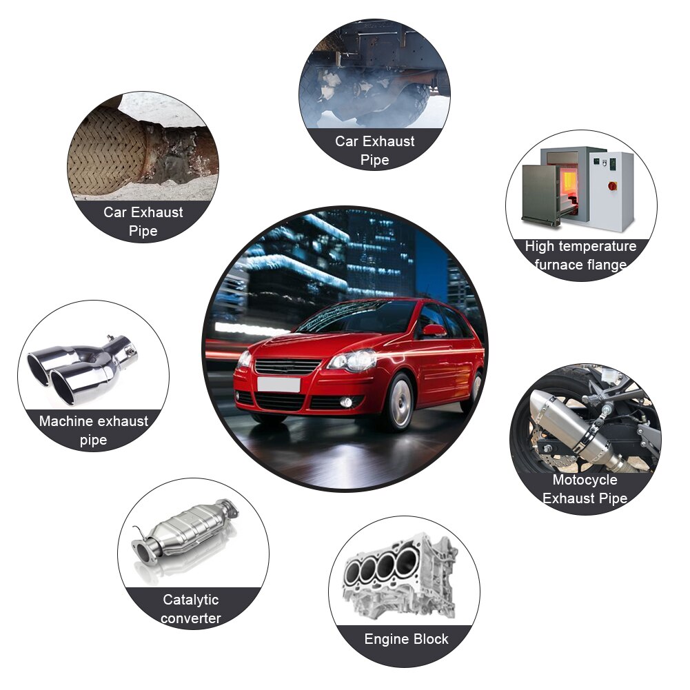 Car Exhaust Pipe Repair Glue High Temperature Resistant Waterproof Sealant Exhaust System Joint and Crack Sealer