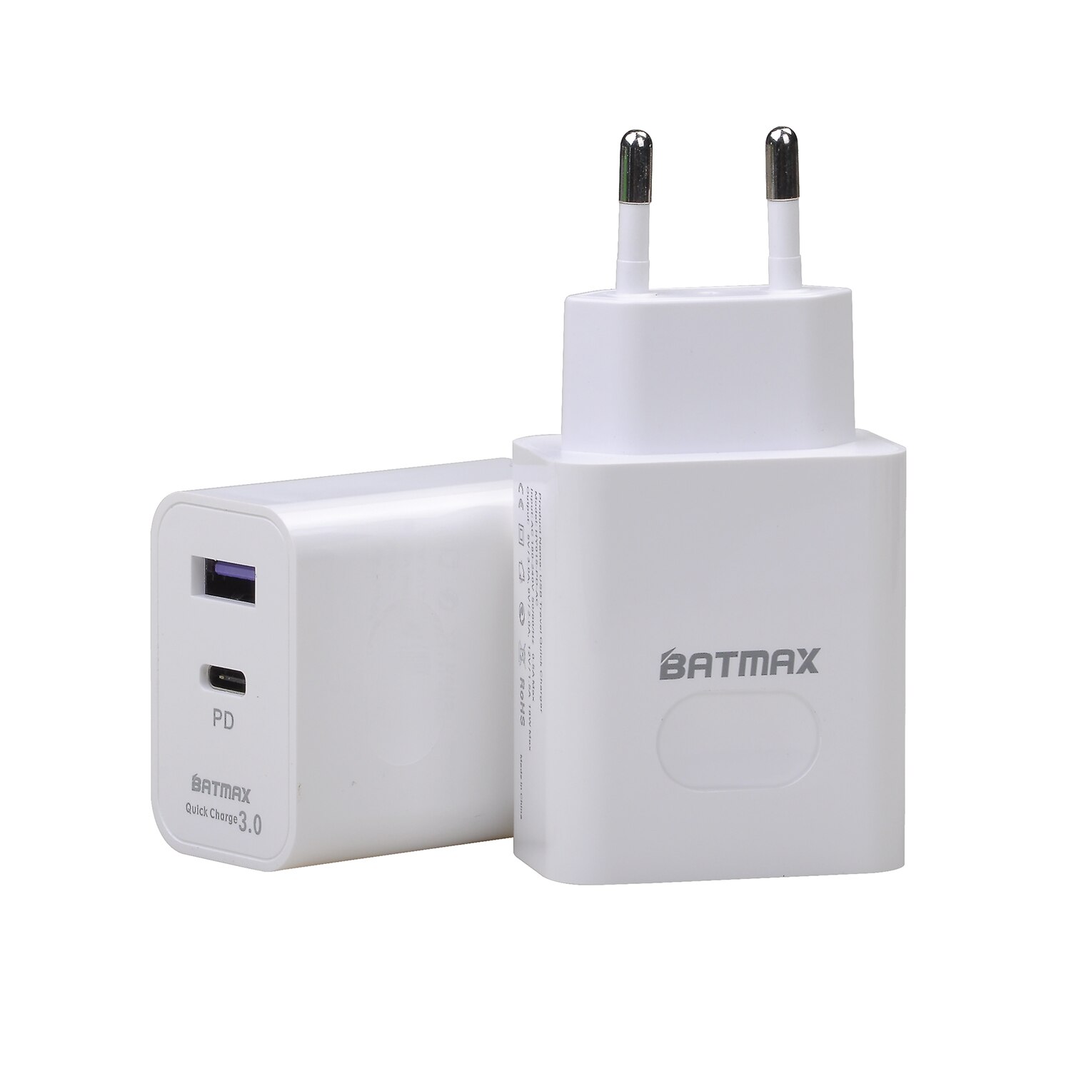 Batmax usb 3.0 schnellladegerät 18w pd ladegerät für iphone, ipad pro, mini 5, ipad air 3, samsung  s9, xiaomi  mi 8, huawei: 2 stck.