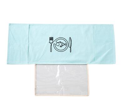 Cotton and linen microwave cover with curtain Oil Dust Waterproof Pockets Storage Bag Kitchen Accessories: A