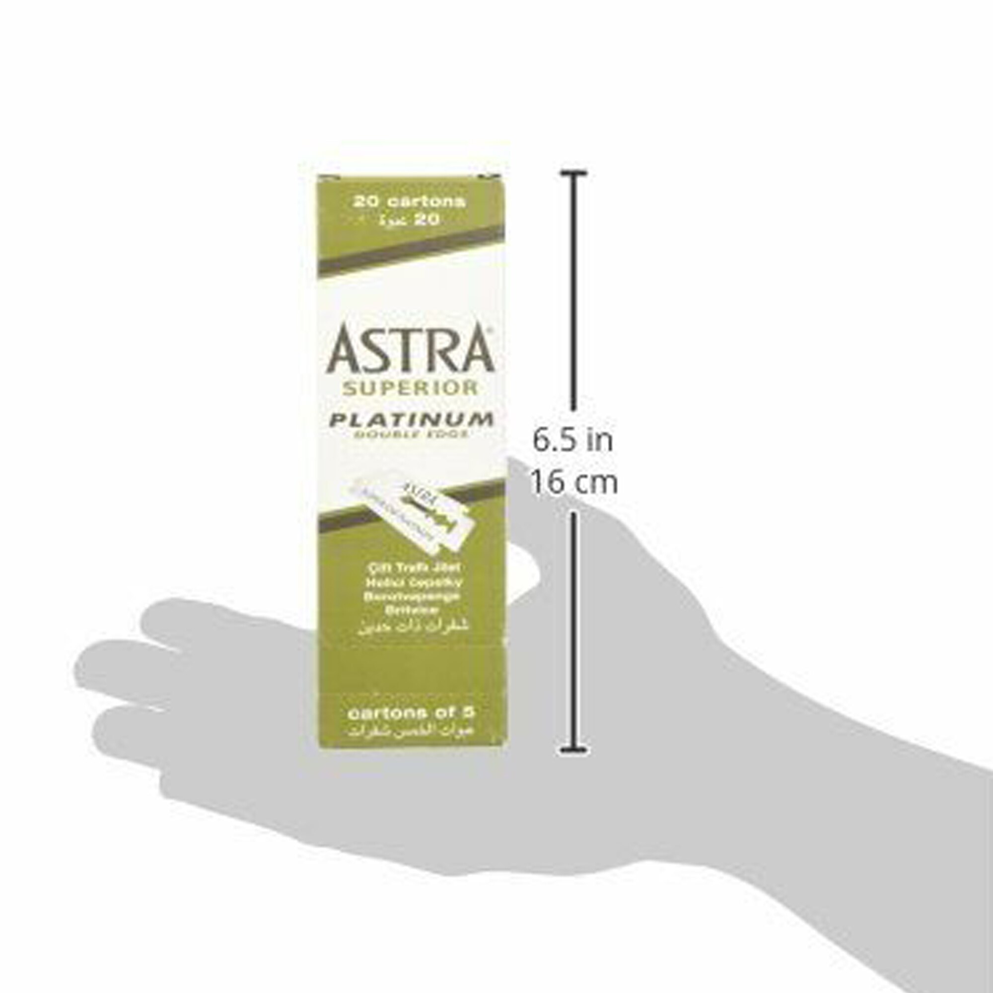 200 pcs Astra Superior Platinum Double Edge Shaving Razor Blades