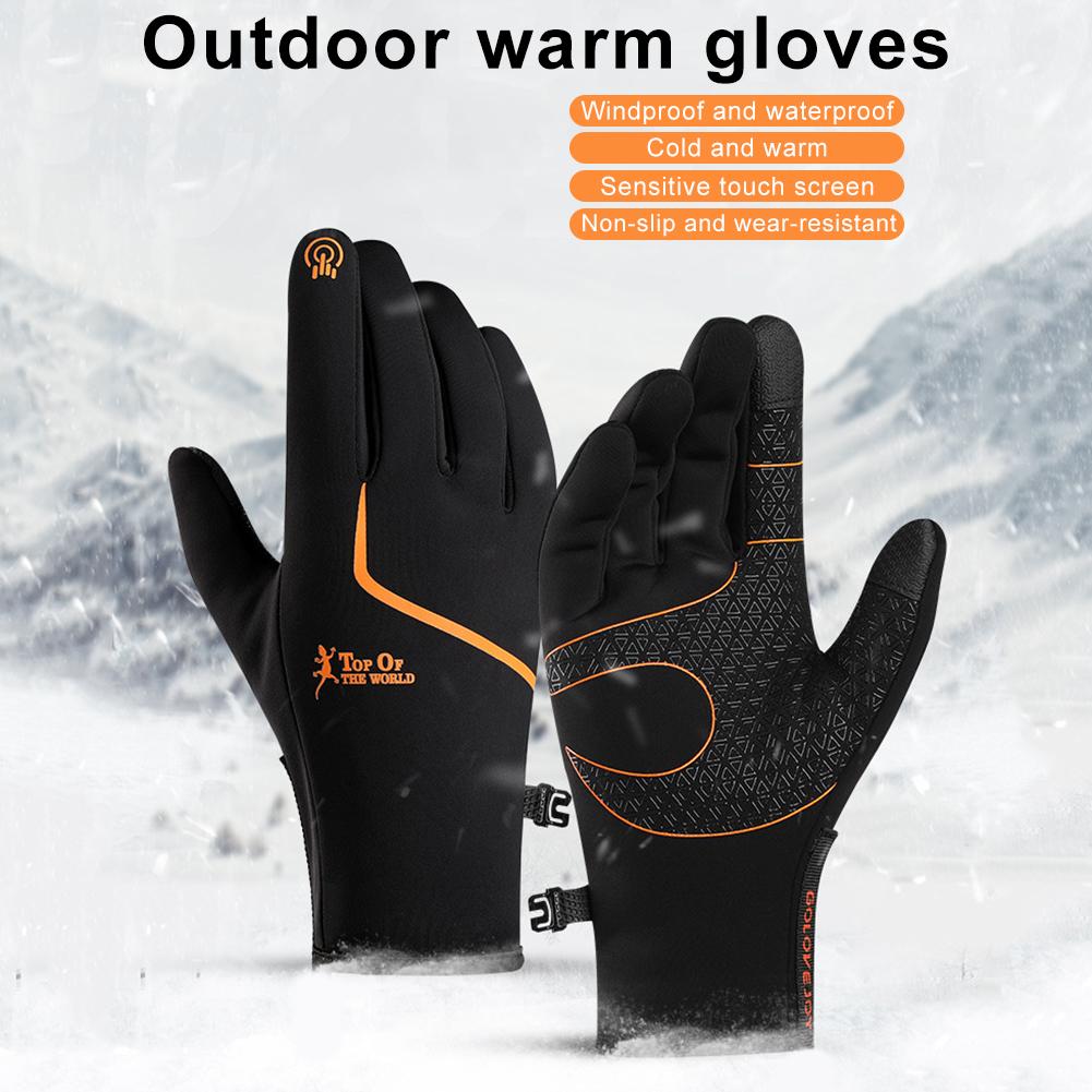 Winter Warm Fietsen Handschoenen Mannen Vrouwen Winddicht Motorhandschoenen Volledige Vinger Touchscreen Ski Wandelen Mtb Fiets Handschoenen Voor Volwassen