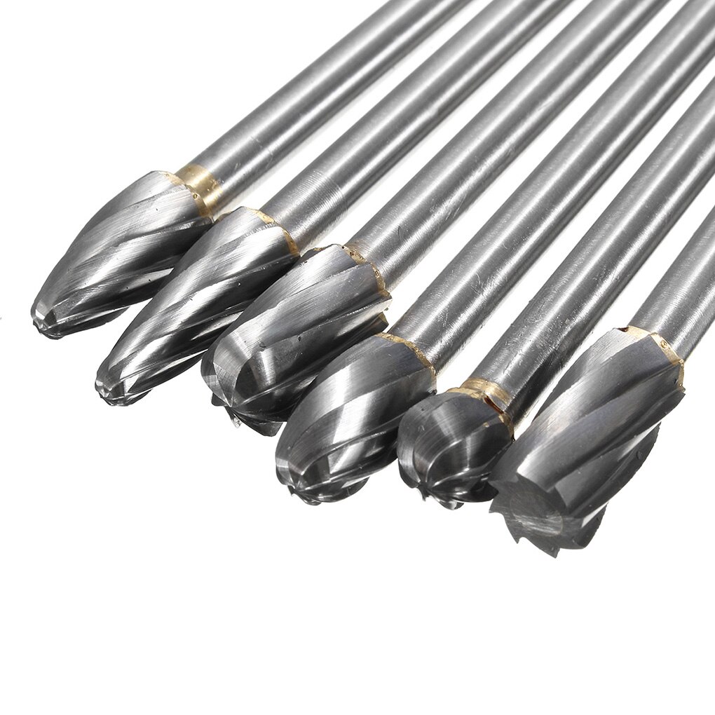 6 kpl/sarja 150mm pitkä kovametallipora 6mm 1/4 " kädensija pyörivä volframikarbidi alumiinijyrsintä 10mm