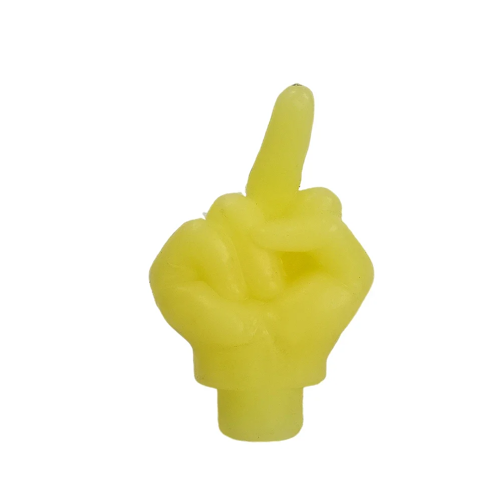 4-1 stücke Auto Reifen Ventil Kappe Mittelfinger Persönlichkeit Dekor Rad Düse Staubdicht Wasserdichte Reifen Ventil Stem Caps zubehör: WHITE