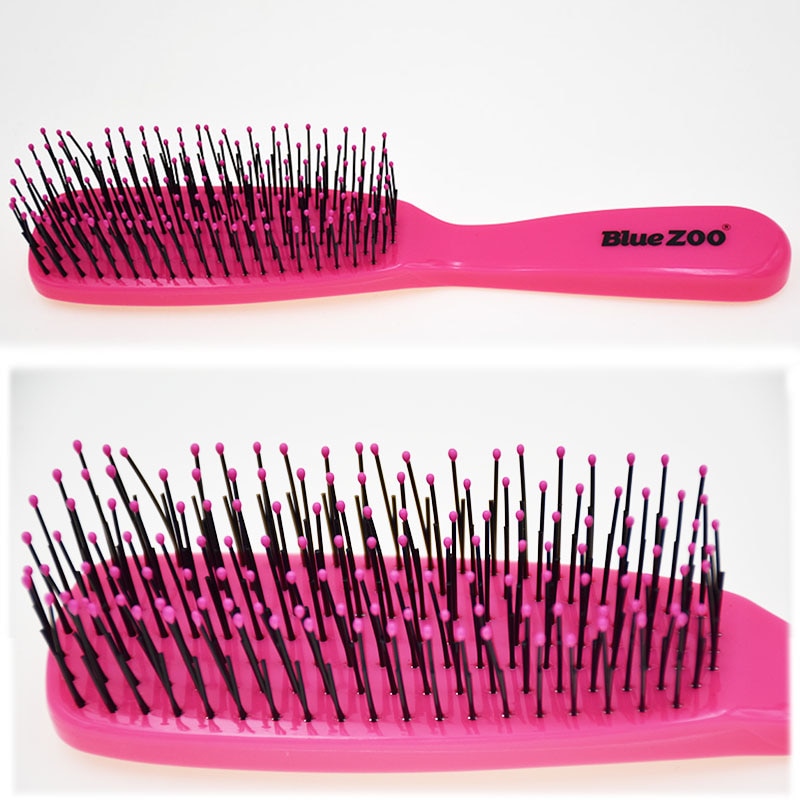 Hår hårbotten massage kam hår borste borst nylon kvinnor våta reda upp lockigt hår borste salong frisör styling lockigt hår kam