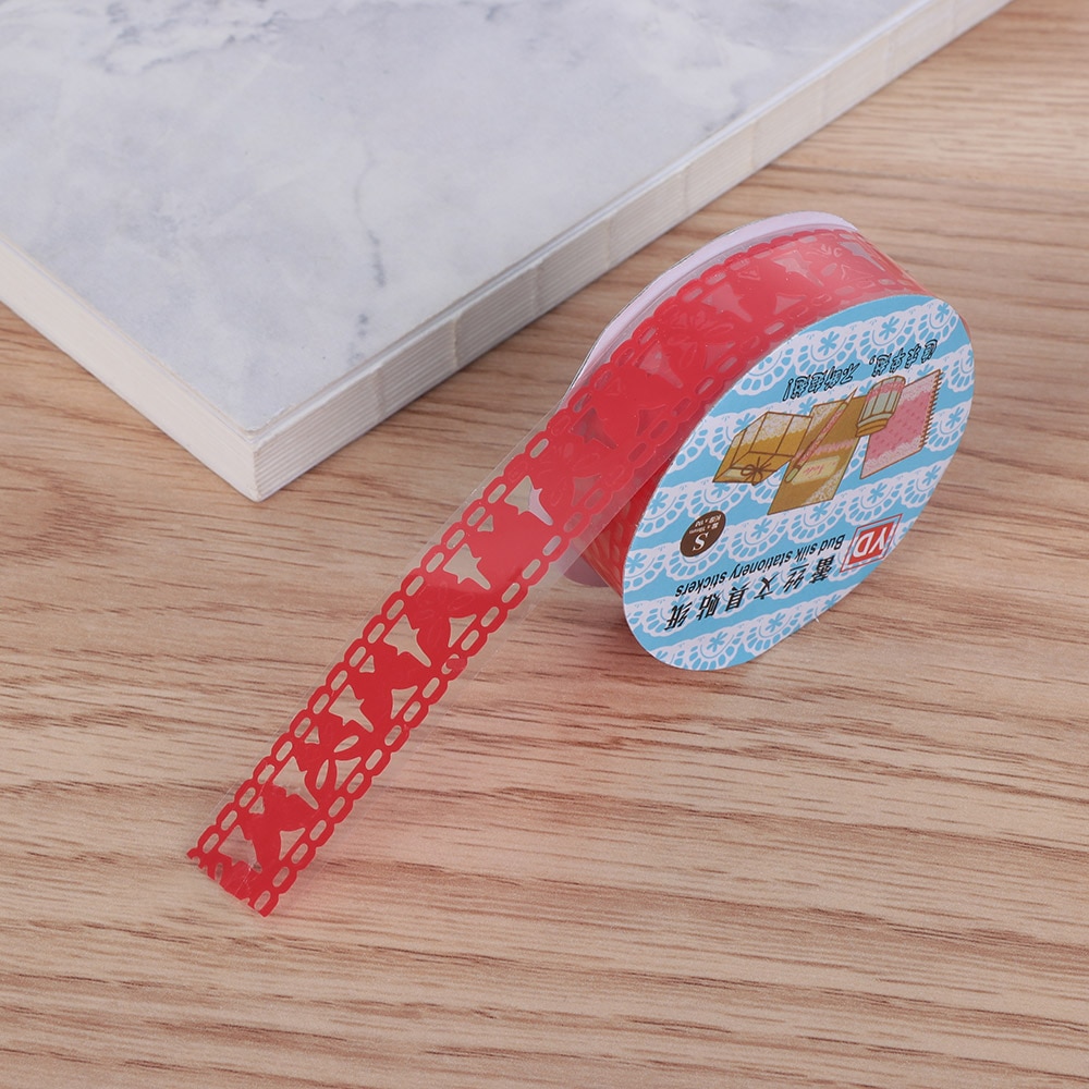 1 rolka kwiat taśma maskująca rolka do czyszczenia ubrań gumowa koronka rolka Scrapbooking naklejka samoprzylepna DIY rzemiosło Album dekoracyjny przyklejony