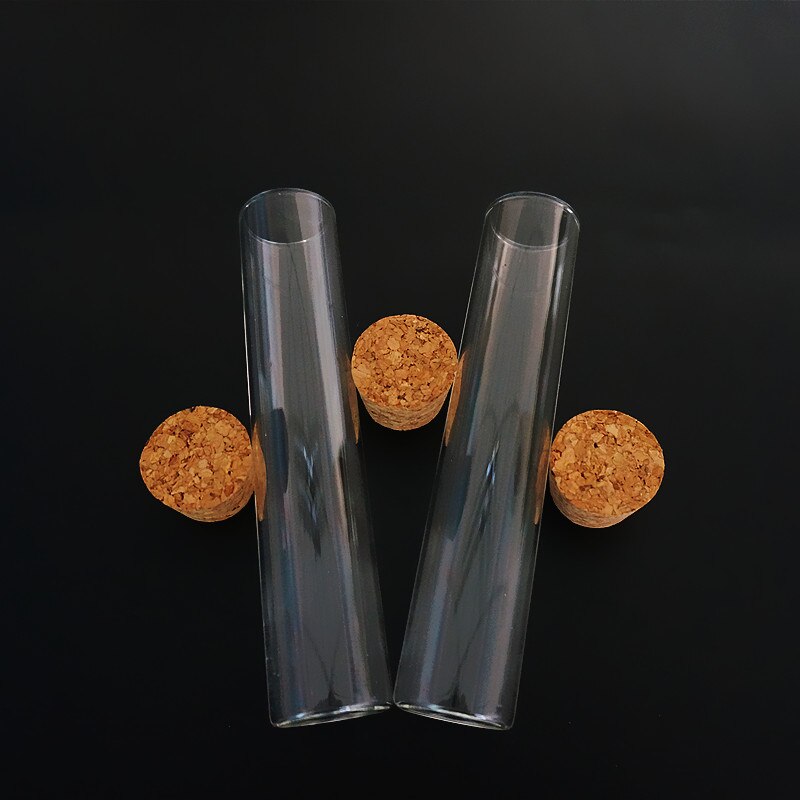 5pcs/set 30x150mm Unique Transparent Lab Glass Test Tube With Cork Stoppers Flat Bottom Labware Supplies