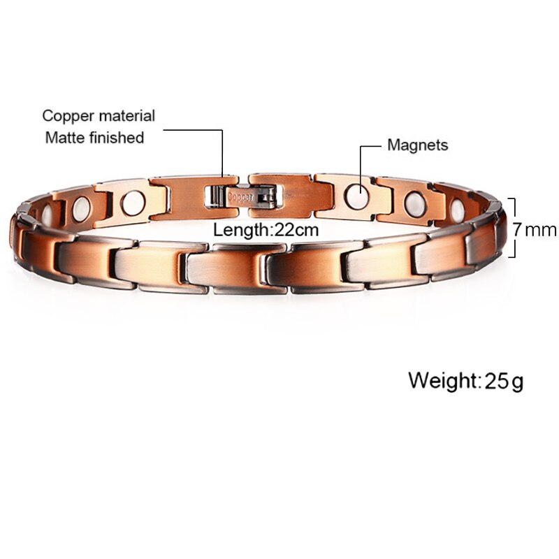 Mannen Vrouwen Rvs Gezondheid Magnetische Armbanden Power Therapie Armbanden voor Artritis Polsband Verstelbare: 17