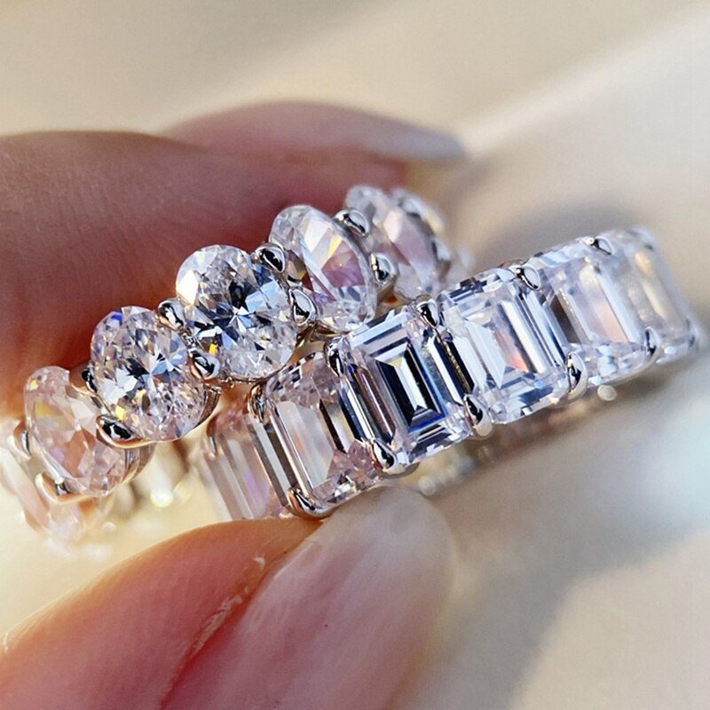 Håndlavet evighedsløfte ring cz forlovelse vielsesringe til kvinder mænd fingerfest smykker