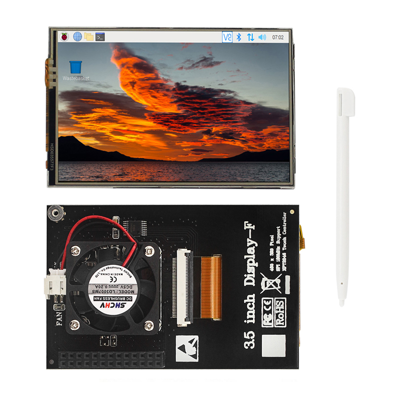 3.5 Inch Touchscreen voor Raspberry Pi 480x320 LCD SPI Interface 5/50 FPS TFT Display Module voor Pi 4B 3B + 3B Nul: Rood