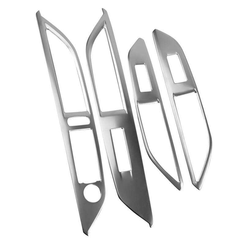 4Pcs Car Window Lift Switch Control Panel Frame Cover Trim Bezel Fit for Peugeot 3008 GT 5008 GT