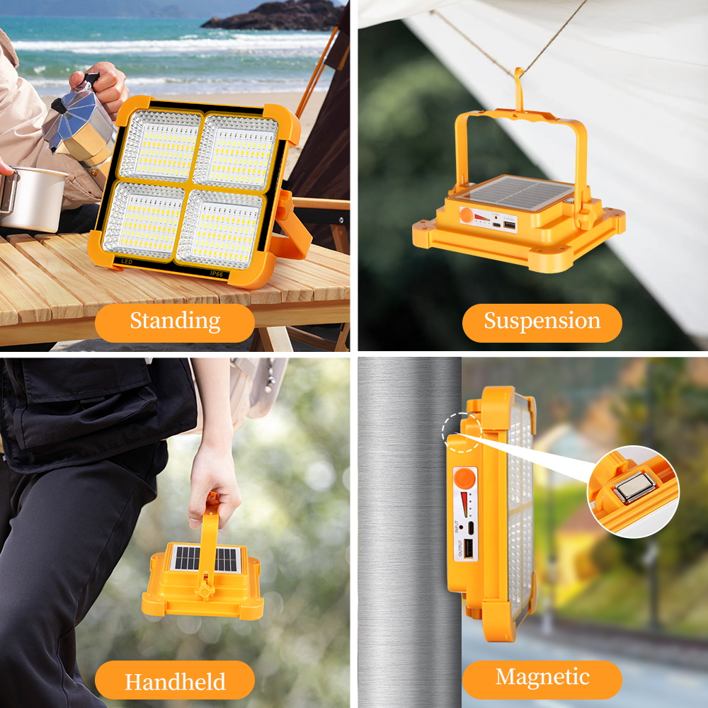 Luz Solar portátil para exteriores, lámpara LED de emergencia recargable con puerto USB, linterna de luz Solar, luces de Camping para viajes y caminatas en Parkside