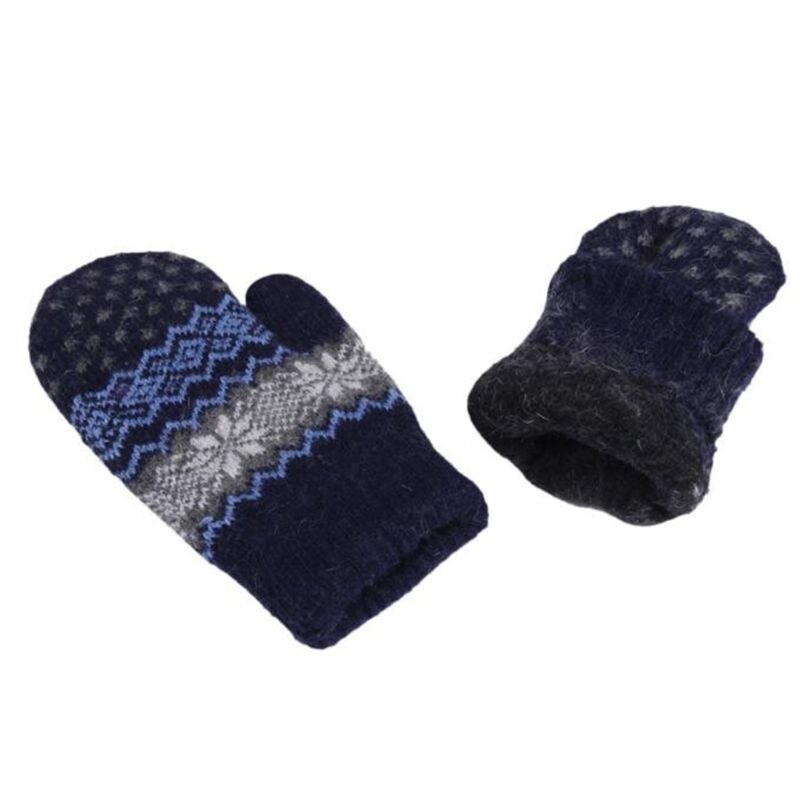 Winter Warm Knitted Gloves Christmas Jacquard Mittens Women Snowflake Gloves