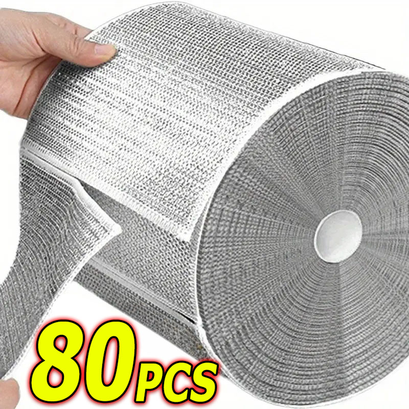 Paño de limpieza mágico grueso de doble cara, trapos de alambre de acero y Metal, paños de lavado para platos de cocina, herramientas de limpieza de toallas, 80/1 Uds.