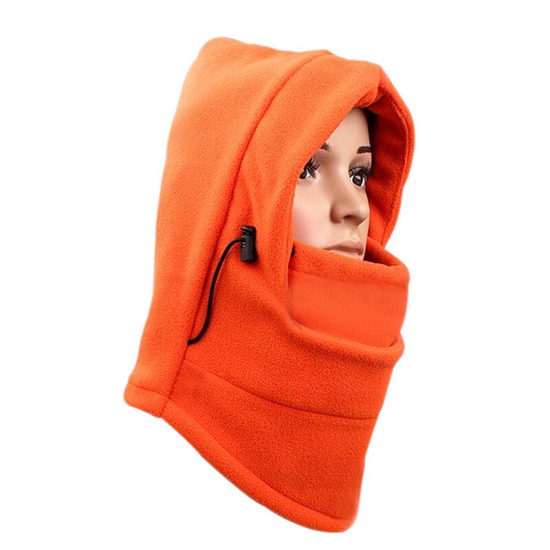Arrivals Men Women Warm Fleece Balaclava Hood Swat Wind Stopper Outdoor Sports Camping Working Thermal Protective Face Mask: Orange