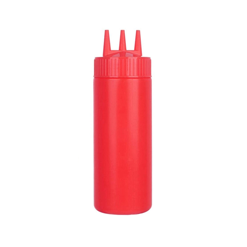 Botellas de salsa exprimibles de 3 boquillas, botes para condimentos, salsas y ensaladas, Material PE: R-S