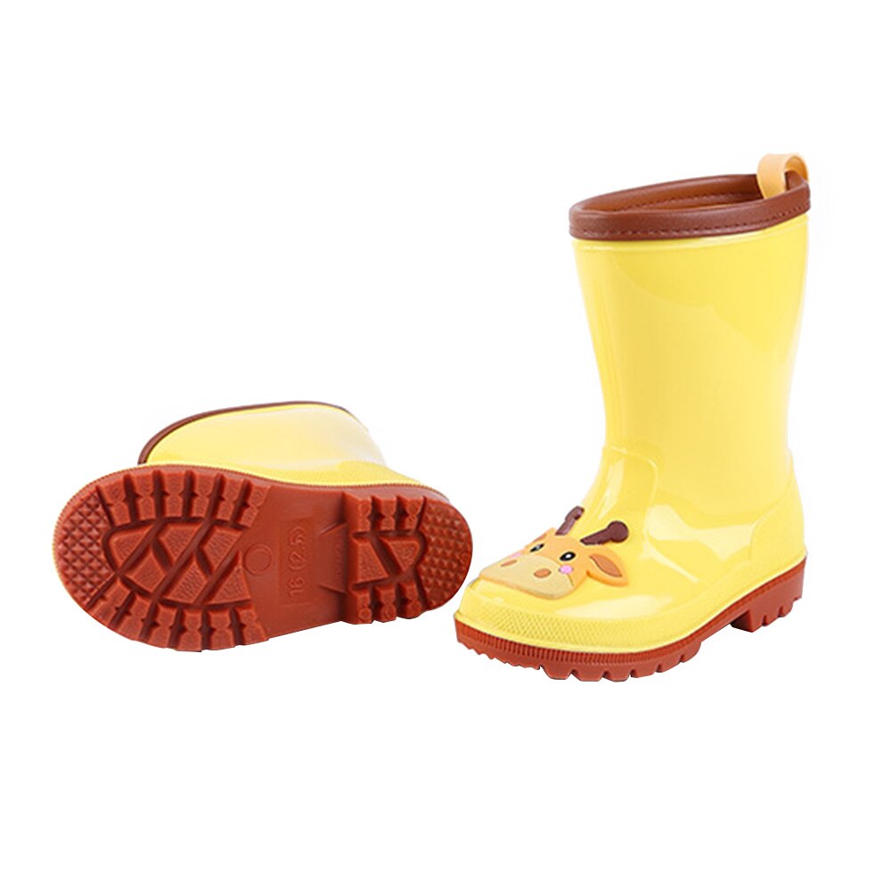 Kinderen Regen Laarzen Cartoon Pvc Regen Laarzen Waterdichte Pvc Antislip Schoenen Blueand Geel Cartoon Schoenen