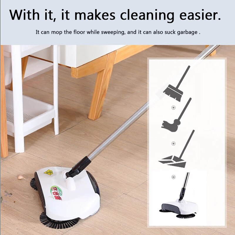 Máquina barredora de acero inoxidable para el hogar, recogedor con empuñadura, herramientas de limpieza para el hogar, Accesorios