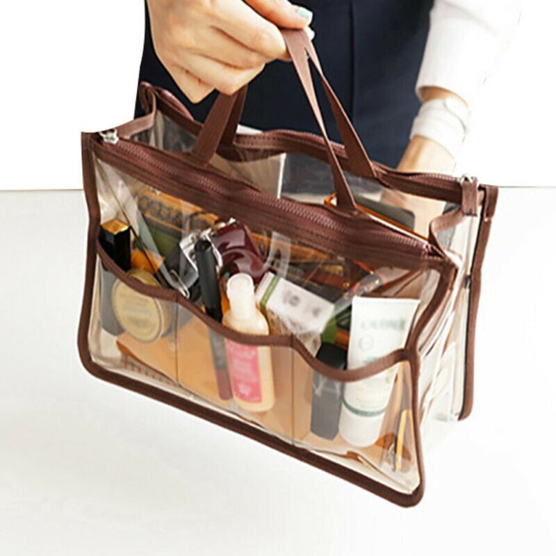 Lokale voorraad dames transparante handtas schoudertas doorzichtige gelei portemonnee clutch plastic