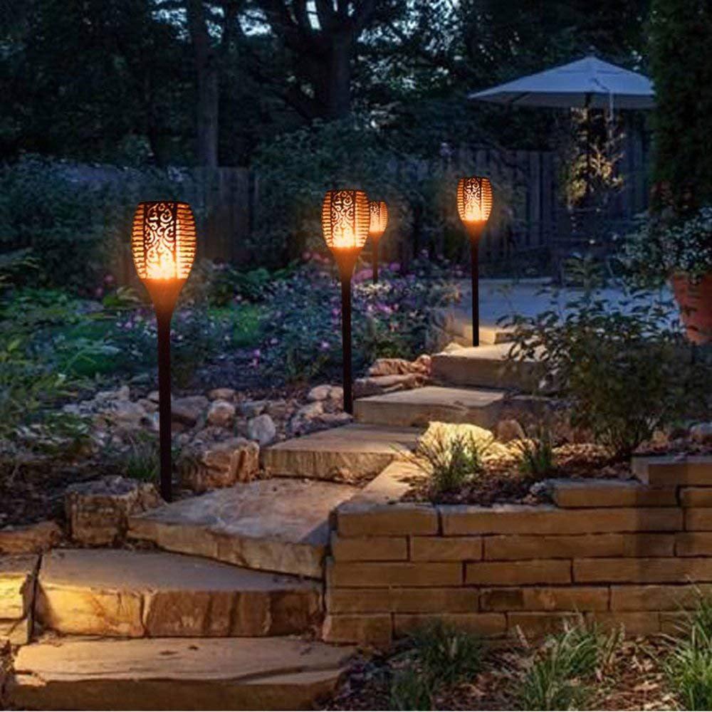 Landscape Lights Solar Torch Light Flickering Spot Lamp Home Garden Solar Lawn Lamp Lawn Light 96LED Waterproof Durable