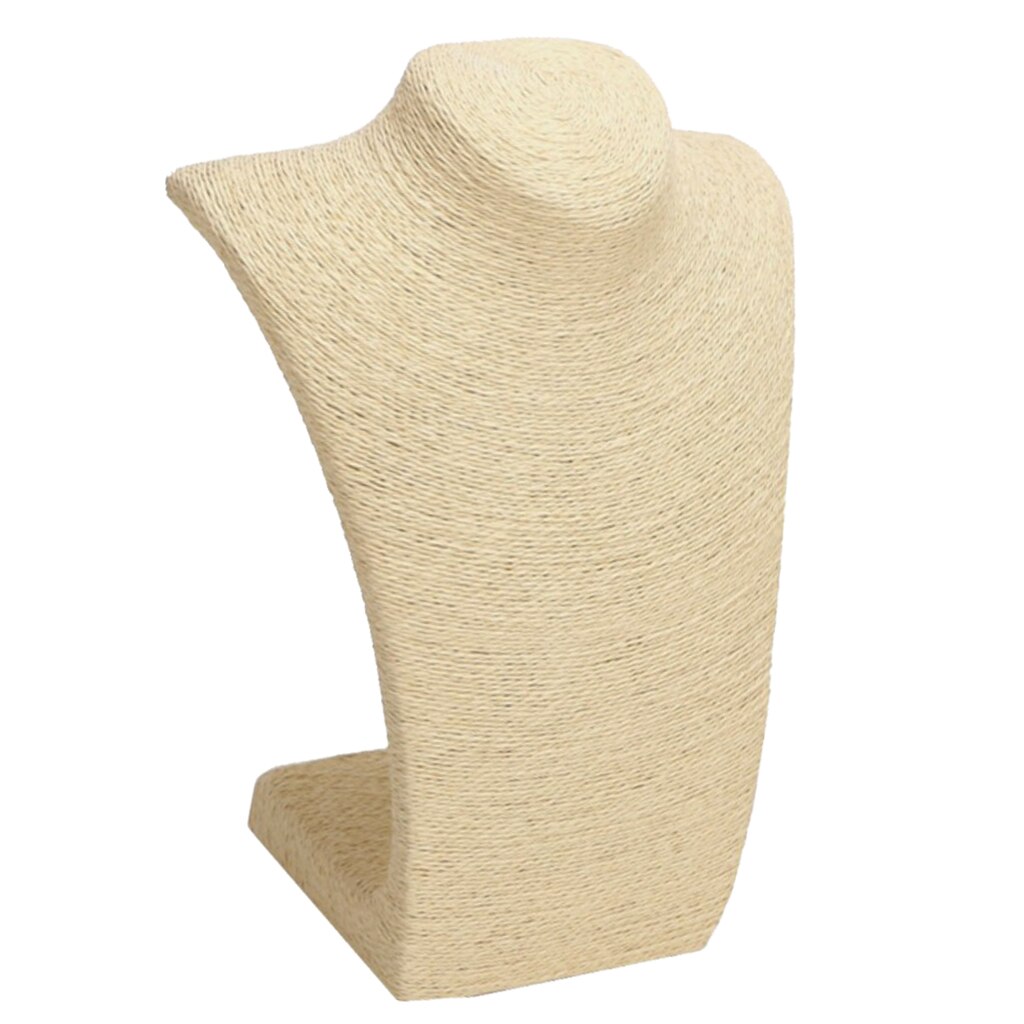 Ketting Buste Stand Sieraden Display Rack Voor Hanger Ketting-Beeldje Mannequin Sieraden Organisator, Beige