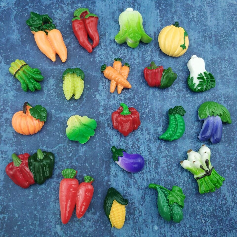 20 pcs/sets of resin vegetable fridge magnet home refrigerator magnets stickers strong neodymium office photo magnetic Message