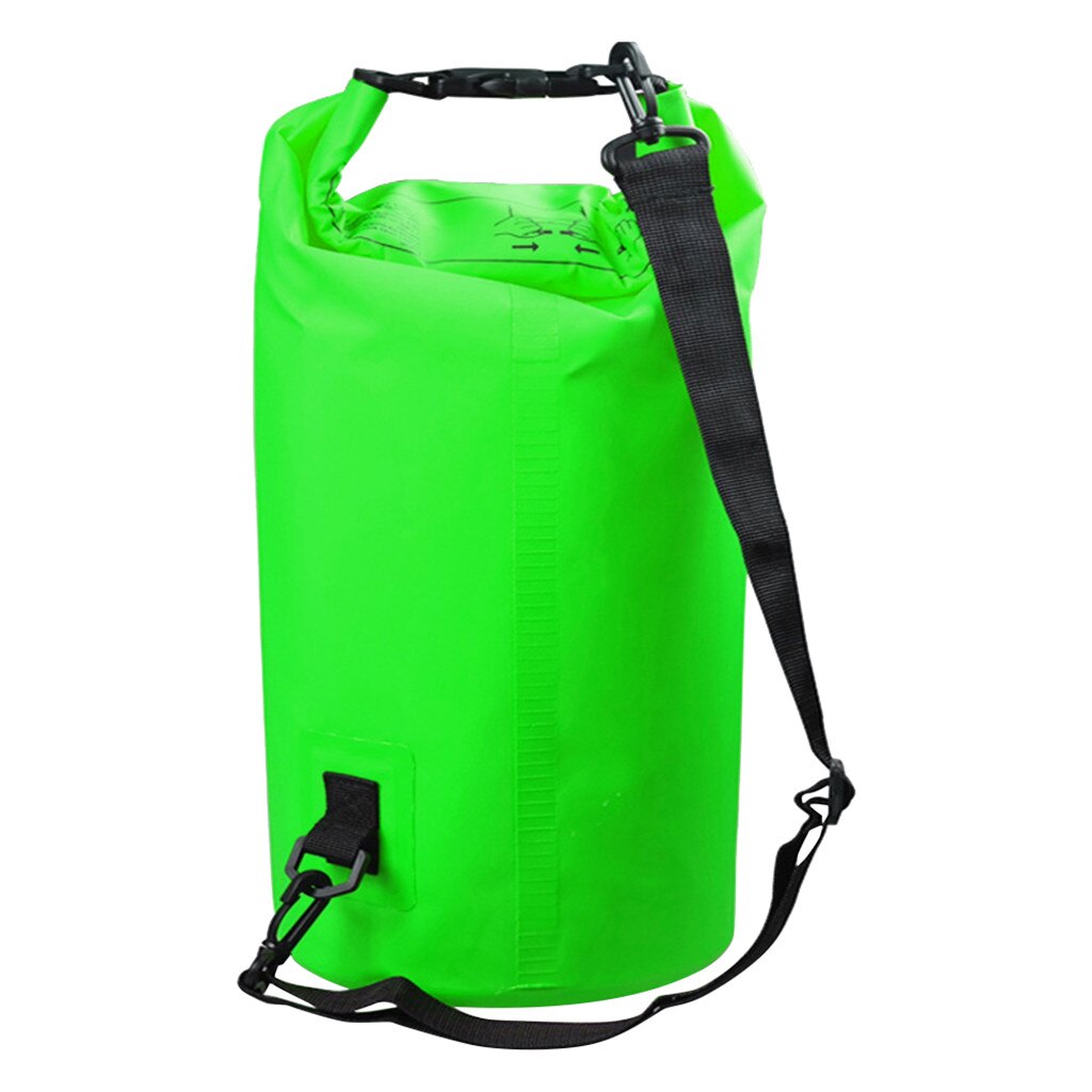 Outdoor Waterproof Dry Sack Folded Storage Bag Travel Swimming Bags Dry For storage bag or auxiliary floating life preserver: Green