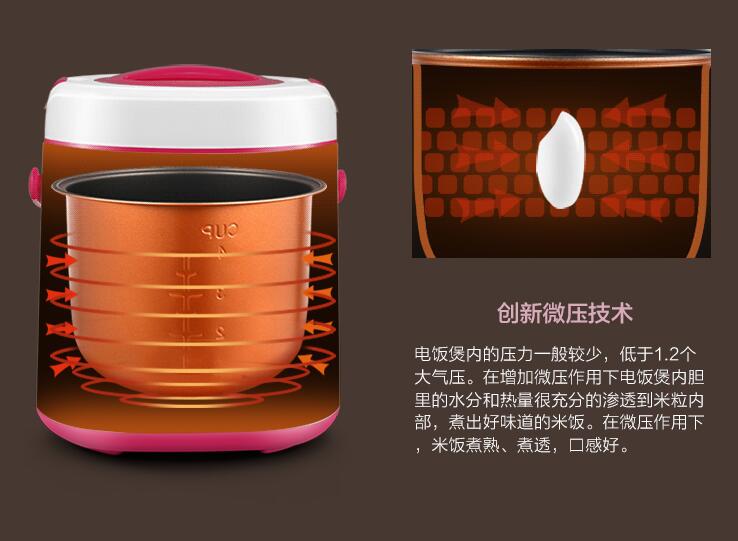 china Royalstar RX-18F2 automatic houshold mini rice cooker 110-220-240v 1.8L pink SOUP\RICE\steam\Porridge micro-press machine