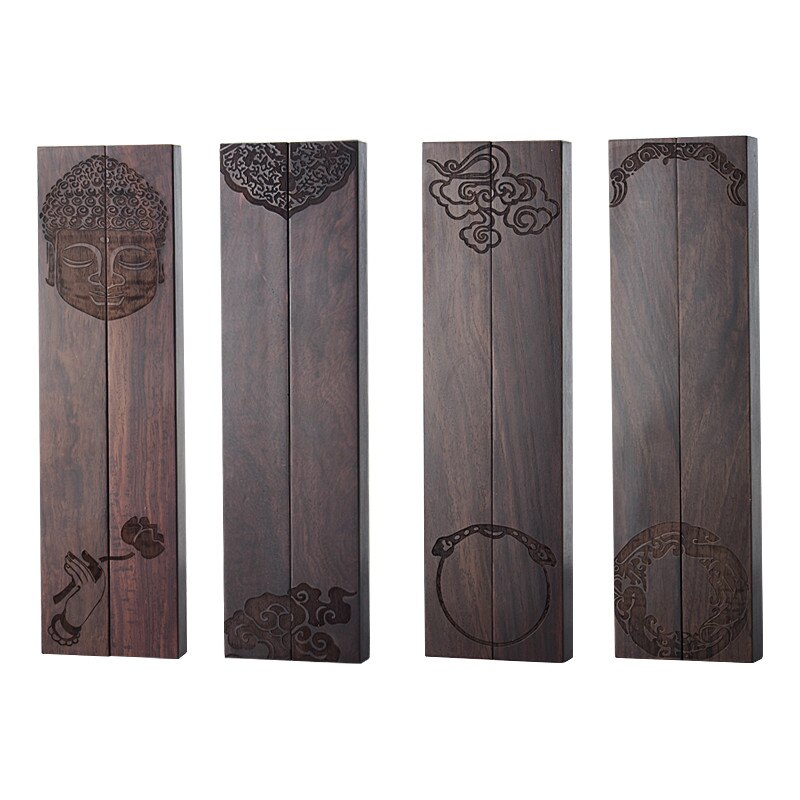 Ballast Zwart Catalpa Houtsnijwerk Kalligrafie Creatieve Ornamenten Boek Drukken Apparaat Rijst Papier Ballast Presse-papier