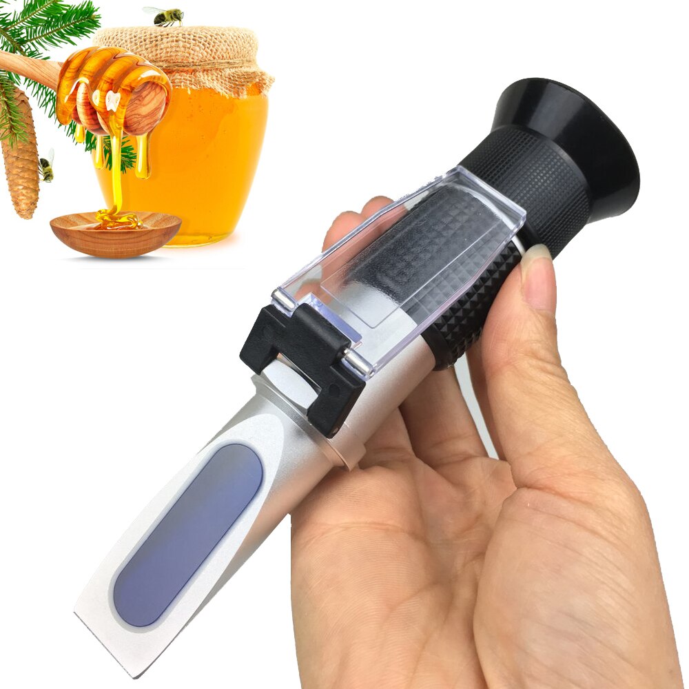 Honey Refractometer 58-90% Sugar Content Beekeeping Portable Refractometer Concentration Meter With ATC Honey Moisture Tester