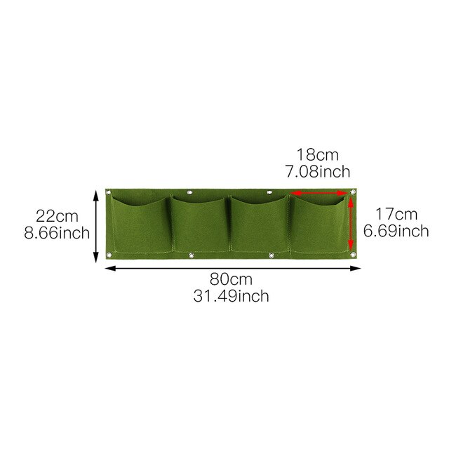 Bolsas de plantación para colgar en la pared, macetero Vertical para jardín, cultivo de plantas verdes, bolsa de vida vegetal, bolsas de suministros, 6/9/12/18 bolsillos