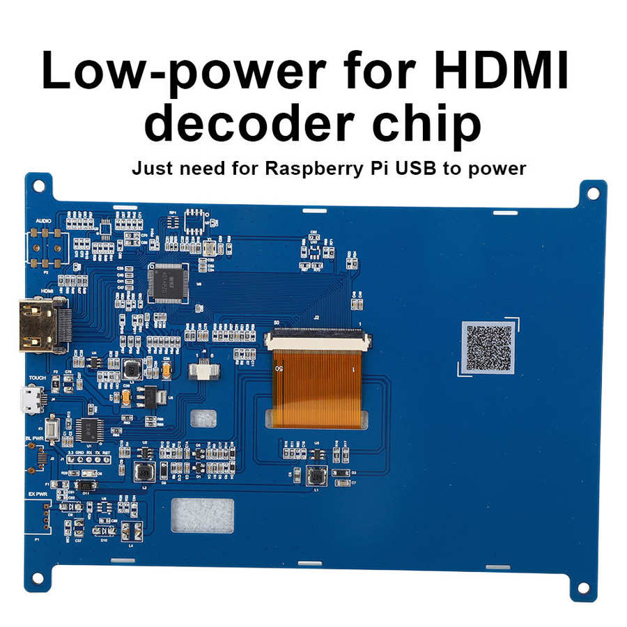 7inch 1024x600 TFT Screen Monitor USB 16:9 LED No Driver for Raspberry