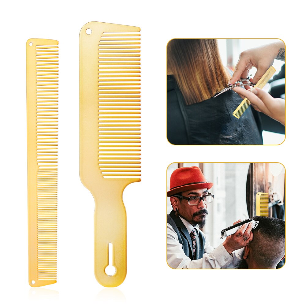 Professionele Aluminium Kappers Kam Anti Statische Metalen Kam Kapsel Gereedschap Kapper Haar Knippen Kam Hair Styling Gereedschap