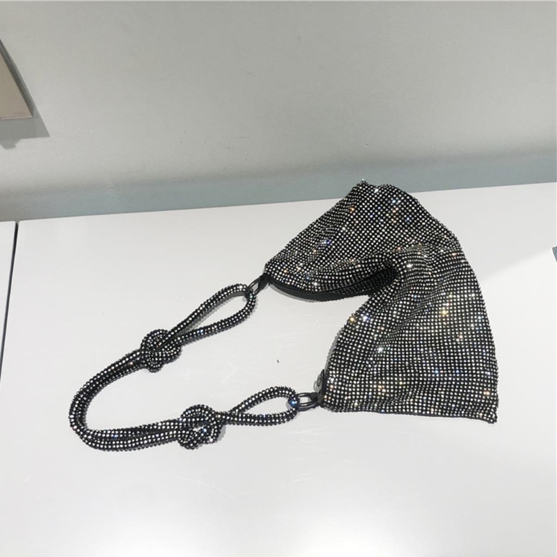 Shining Rhinestone Clutch Portemonnees Keten Riem Schoudertas Hobo Tassen Chic Alexander Onderarm Zak Top Rits