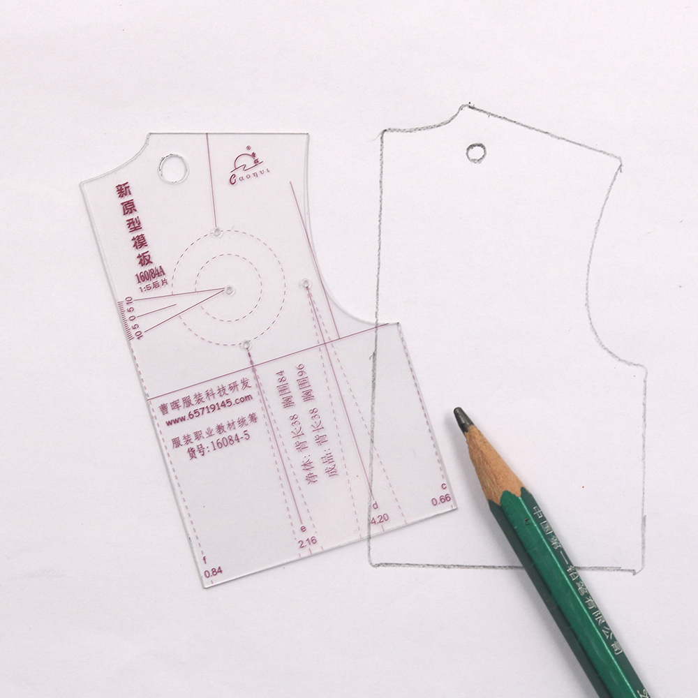2 uds herramientas de costura pequeña curva de plástico regla de dibujo a medida regla para coser costura de patrones DIY ropa