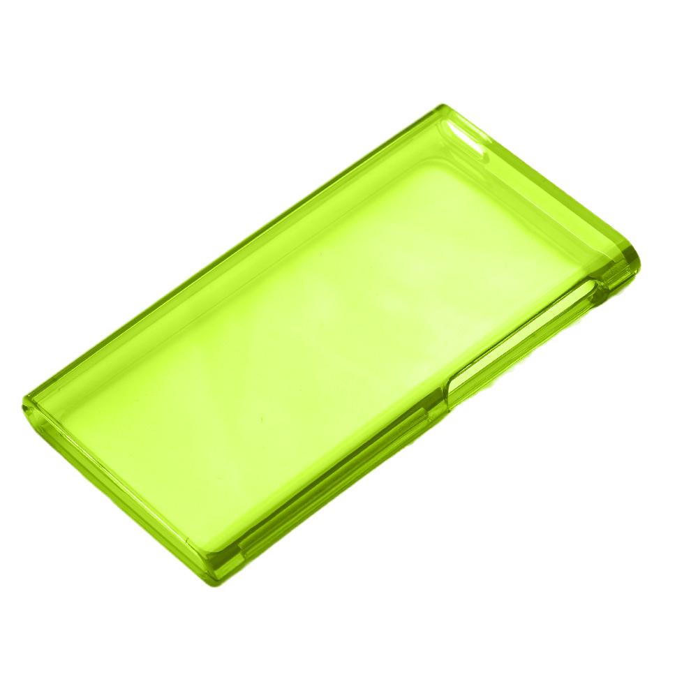För apple ipod nano 7 skyddande fodral nano 7 enfärgad pc transparent enkel botten dubbelsidigt hårt skal