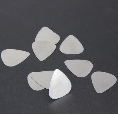 10pcs/pack Guitar Picks Plectrum 0.3mm Stainless Steel Metal Electric Guitar Bass Picks Plectrum Guitar Parts & Accessories GYH