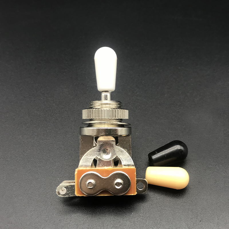 Metal 3 Way Alternar Controle Interruptor, Interruptor de Guitarra Elétrica com 2Pcs Interruptor Tip, LP, SG, Livre: YELLOW