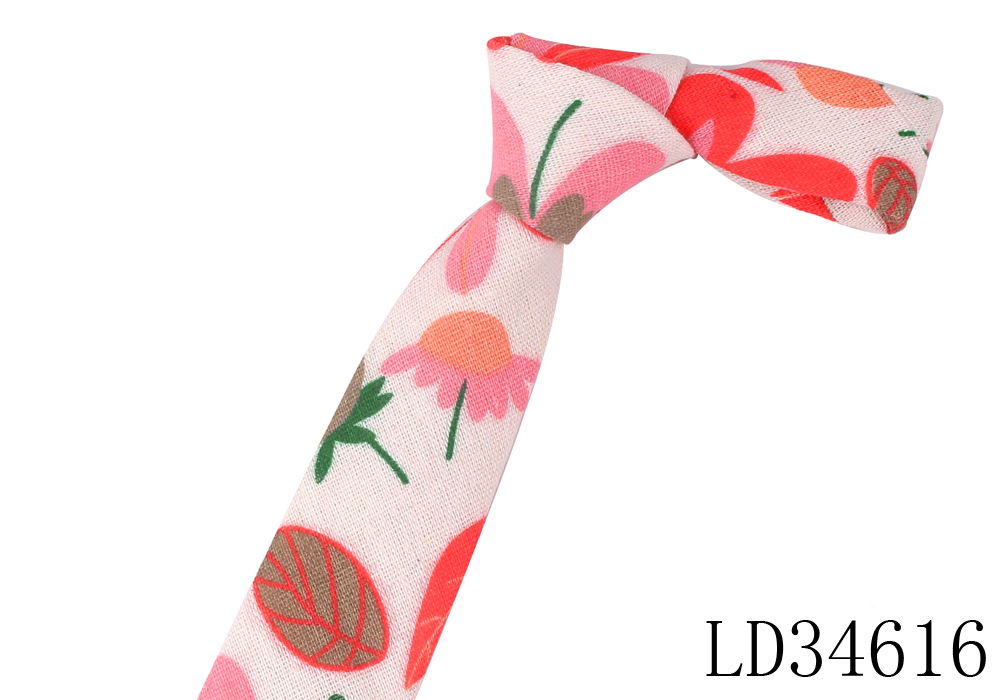 Cartoon Print Tie For Men Women Skinny Neck Tie For Wedding Casual Cartoon Neckties Classic Suits Slim Cotton Linen Neck Ties: LD34616