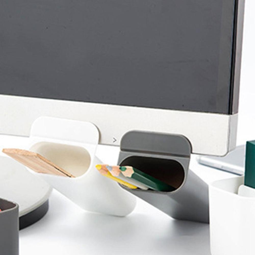 Desktop Computer Monitor Pencil Holder Pocket Home Office Storage Box School Stationery Organizer Pen Holder