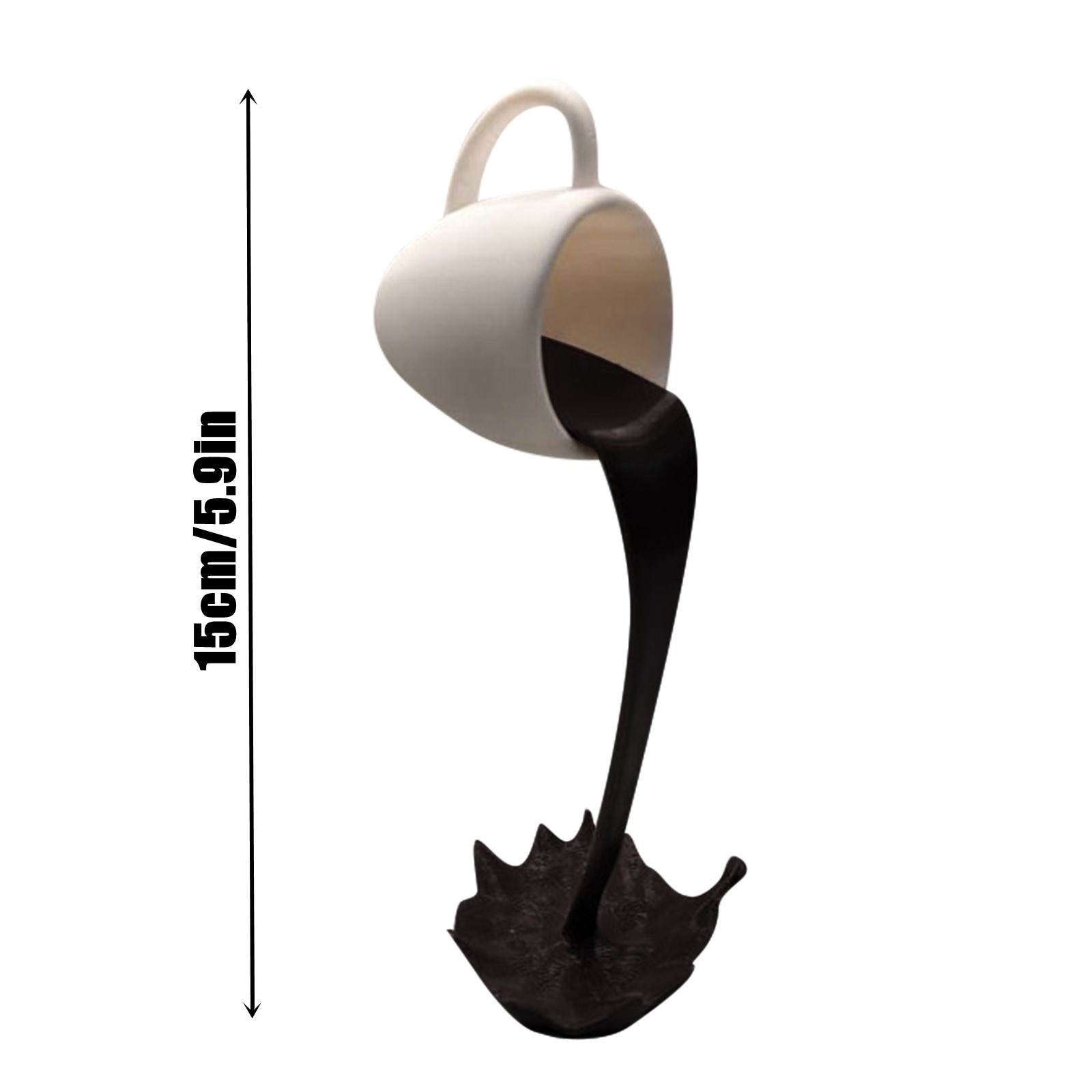 Floating Coffee Cup Mug Sculpture Kitchen Decor Pouring Spilling Splash Coffee Mug Tazas Mug Home Decoration