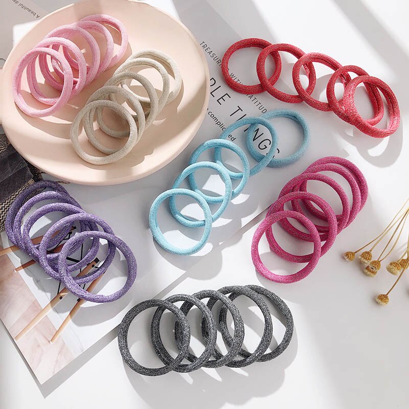 100 pcs/lot kids hair rope Hair Accessories Scrunchy Elastic Hair Bands Girls decorations Headbands Rubber Band