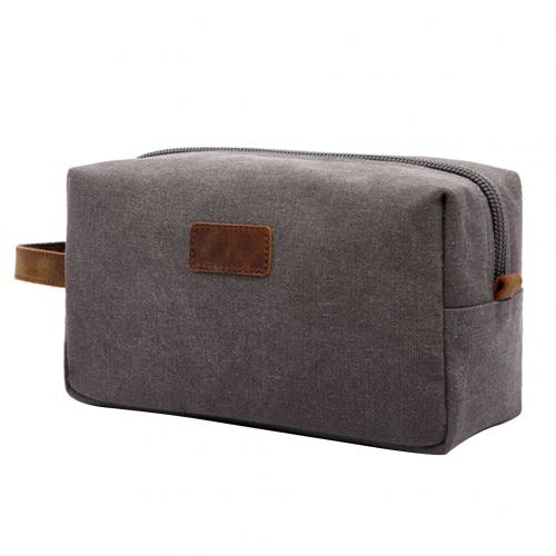 Retro Mannen Reizen Scheren Dopp Kit Cosmetische Make-Up Organizer Canvas Toilettas neceser maleta de maquiagem: Grey