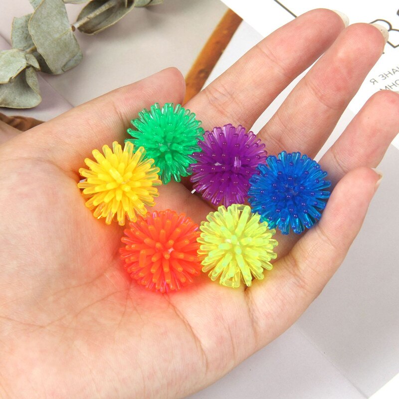 6pcs Spiky Ball Fidget Toy di piccole dimensioni per bambini bambini autismo sensoriale ADHD ansia sollievo Juguete Antiestres esercizio Grip Ball: Default Title