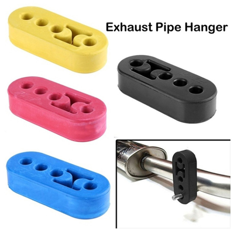 11cm staffe di montaggio in gomma per tubo di scarico regolabili universali a 4 fori per auto, parti di ricambio per auto
