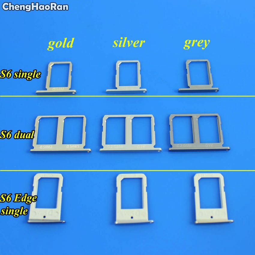 ChengHaoRan 1 Stuk Sim-kaart Lade Slot Voor Samsung Galaxy S6 G9200 G920F S6 Edge Singe/Dual