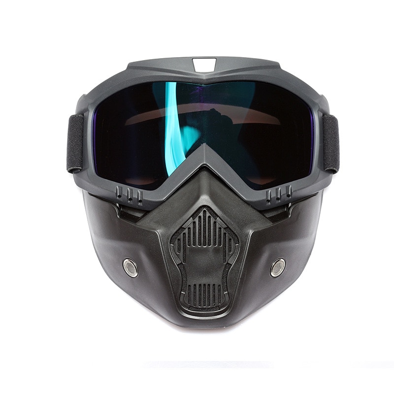 Motorfiets Gezichtsmasker Bril Motocross Motor Motor Open Gezicht Afneembare Goggle Helmen Vintage Bril Universele