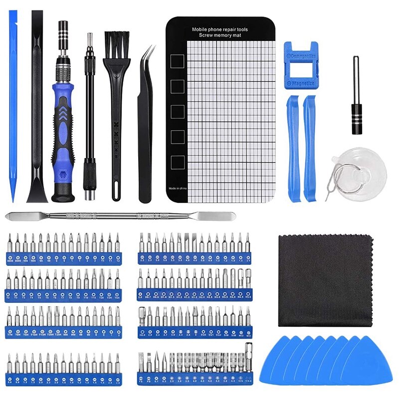 Schroevendraaier Set, 142 In 1 Met 120-Bit Mini Netic Schroevendraaier Kit Repair Tool Kit