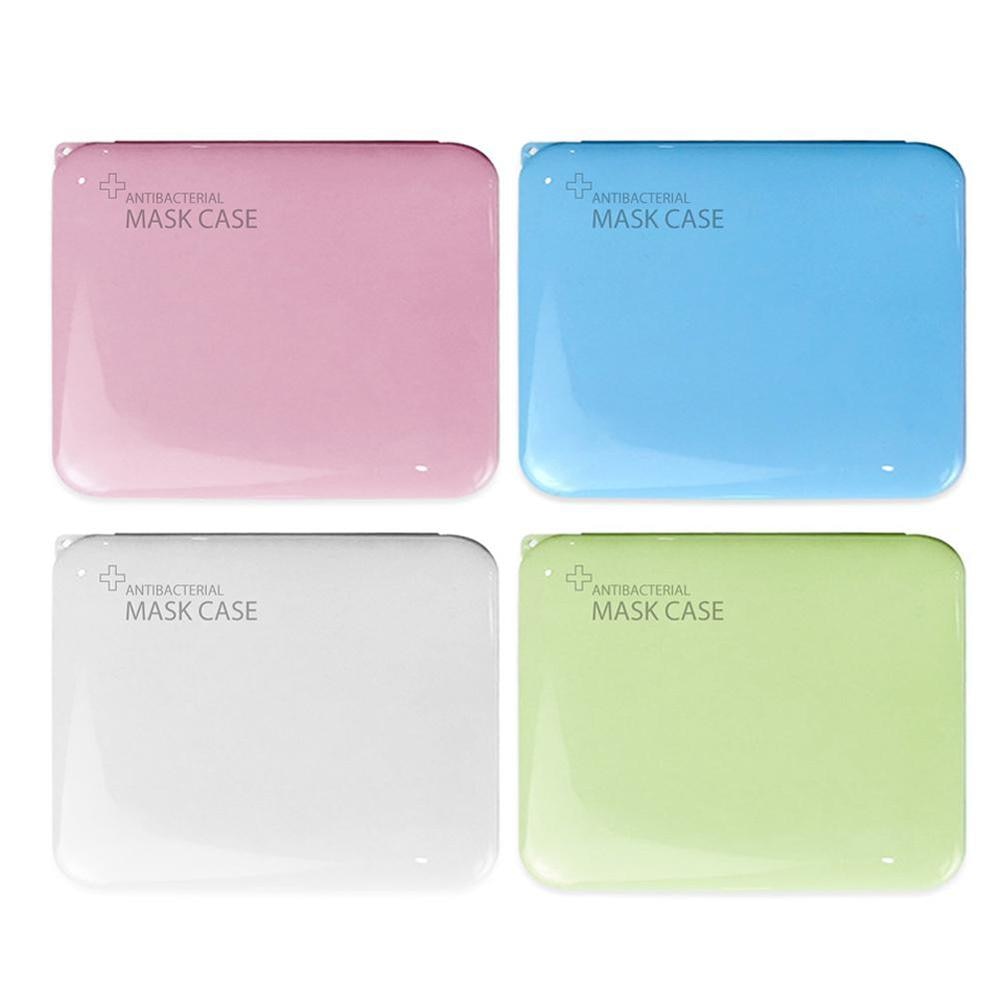 Caja de almacenamiento de mascarilla portátil Ion de plata titular de la máscara de desinfección fundas de caja de máscara guardar máscaras